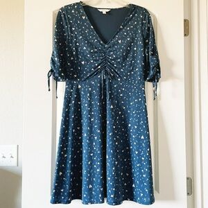 Lauren Conrad Heart Pattern Festival Midi Dress